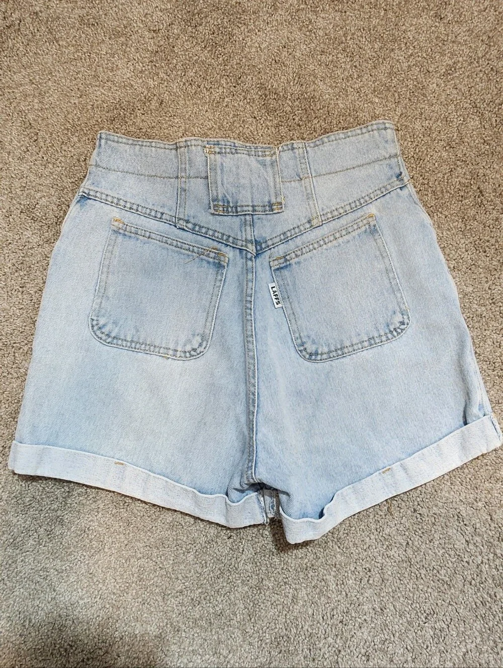 High-Waist Light Blue Denim Shorts